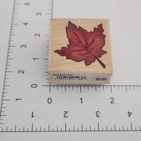 Stampabilities Fall Thanksgiving Leaf Autumn Harvest Red Orange D1168 & D1169 - Picture 7 of 8